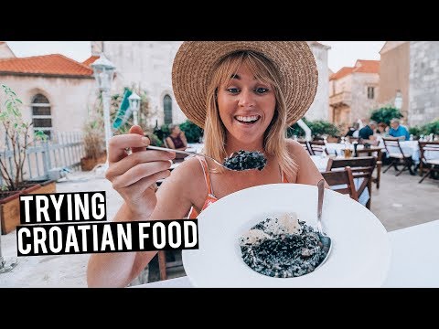 We Tried Traditional Croatian Food | Black Squid Ink Risotto!