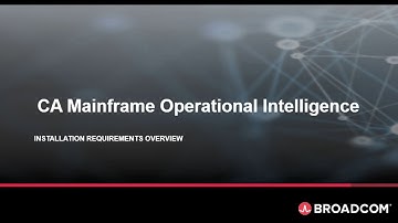 CA Mainframe Operational Intelligence - Preparing for Installation Overview
