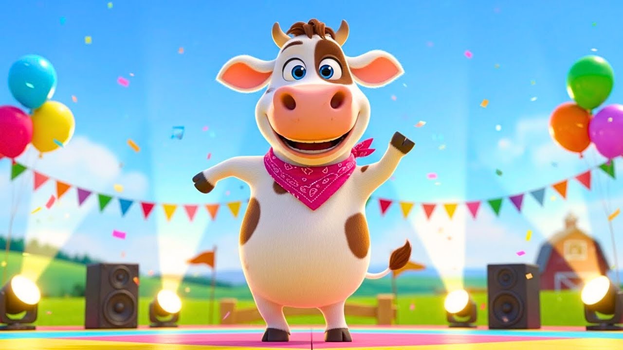 ⭐ The Cow’s Little Band | Fun Farm Song for Kids