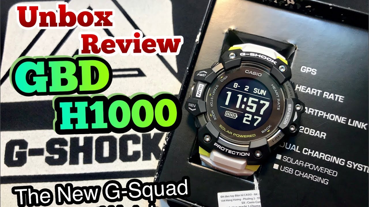 ĐẬP HỘP VÀ REVIEW ĐỒNG HỒ GBD H1000 THE NEW G-SQUAD 5SENS 2020 (VietNam)