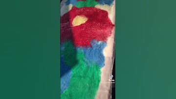 Wet Felting Flower Scarf