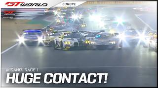 Huge Crash at Start of Misano! | Race 1 | GT World Challenge Europe powered by AWS