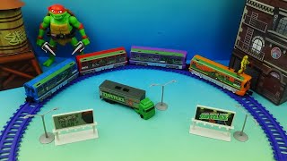 TMNT POWER CITY MOTORIZED SUBWAY TRAIN SET VIDEO REVIEW screenshot 4