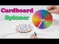 Cardboard spinner diy  summer kids crafts