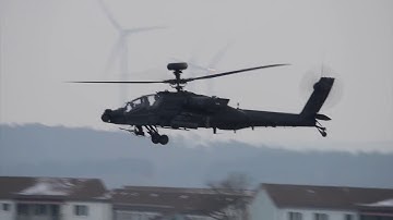 AH-64 Apache Helicopter Traffic Pattern Training Flight