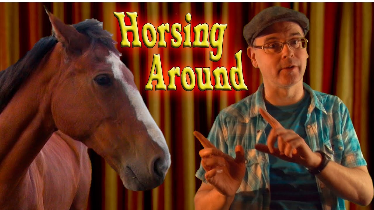 What does Horsing Around mean in English? Learn English Expressions and Grammar with duncan