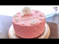 Fondant Torte gesteppt mit Rose Оформление боков торта ромбами с розой Quilted Cake Rautenmuster #10