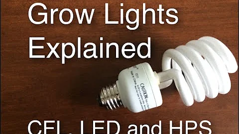 Grow Lights Explained CFL LED and HPS easy and cheap to efficient and expensive