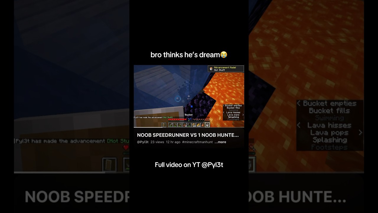 bro is NOT DREAM #manhunt #minecraft #minecraftmanhunt #minecraftspeedrun