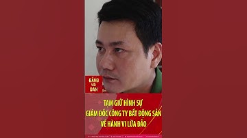 Tạm giữ hình sự Giám đốc Công ty Bất động sản về hành vi lừa đảo #shorts
