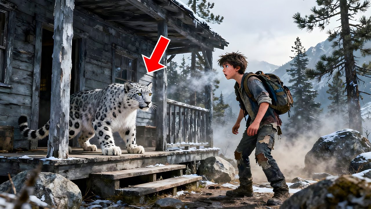 Mountain Boy Bought a Deserted Cabin for $5—Froze in Shock When He Found a Snow Leopard Inside