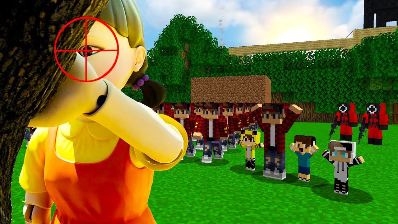 ماين كرافت لكن جيش دمية الحبار ضد جيش احمد سيكا 😨😱 #فلم_ماين_كرافت