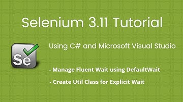 22. Manage Fluent Wait using DefaultWait: Selenium 2018 Tutorial using C# Visual Studio
