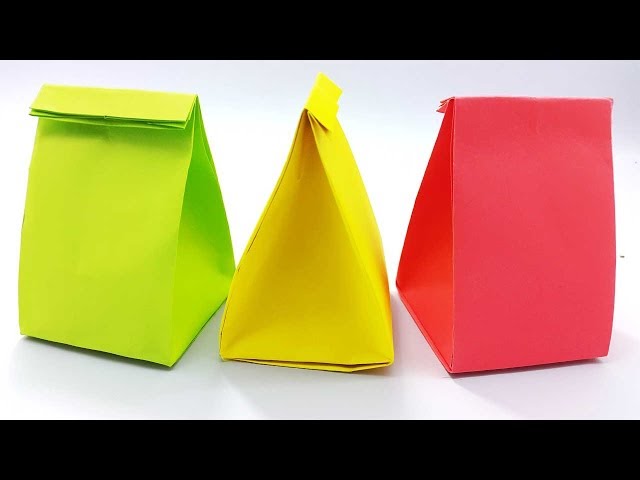 DIY Craft - Paper Gift Bag - Quick Learning Video - By Origami Art 