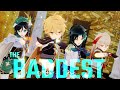 【 原神 / Genshin Impact MMD 】 THE BADDEST 【 4NEMO ( Kazuha / Xiao / Venti / Aether ) 】