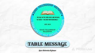 Table Message | 31 May 2026 | Siyon Fellowship Kolhapur