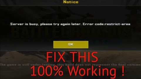 How to fix SERVER IS BUSY problem in PUBG LITE 100% Working !