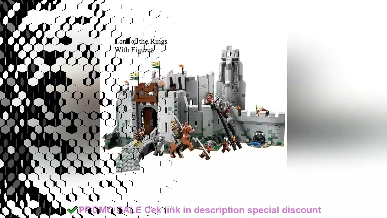 MOC 1368Pcs Block Lord Rings Figures Blocks The Battle Of Helms Deep Model Action Figure DIY Toys Fo