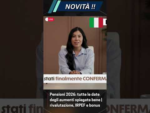 Video Pensioni 2026: tutte le date degli aumenti spiegate bene | rivalutazione, IRPEF e bonus