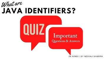 Identifiers in java - What are identifiers in java? legal and illegal identifiers in java | In Hindi