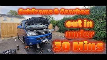 VW TRANSPORTER T5 CLUTCH & FLYWHEEL REPLACEMENT ( Gearbox & subframe out in under 30 mins)