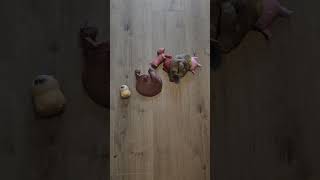 Squishy Monkey and his friends thrown 🐒💥 #Monkey #Splat #Shorts #funny