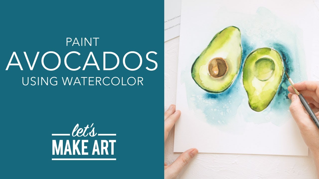 How to Paint Avocados 🥑 Watercolor Painting for Beginners by Sarah