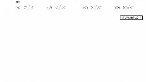 Units & Dimensions | Problem 4 | IIT JAM BT 2014 solved | Qs. no. 73