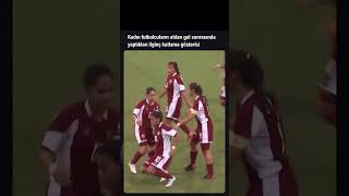 Kadın Futbolunda En İlgi̇nç Sevinci Bekle Sonu Şok