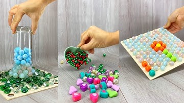 Oddly satisfying video beads bottles bells and gems