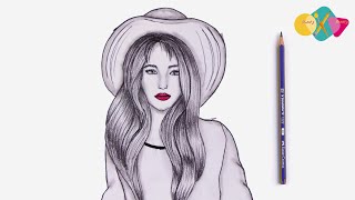 رسم بنات | تعليم رسم بنت سهلة خطوه بخطوه للمبتدئين | رسم سهل | تعليم الرسم / Drawing Girl