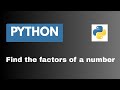 Find factors of a number