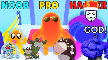 NOOB vs PRO vs HACKER | Join blob clash 3d | With Oggy And Jack | Bold gaming.