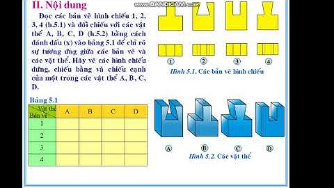 BÀI 5 THỰC HÀNH ĐỌC BẢN VẼ KHỐI ĐA DIỆN