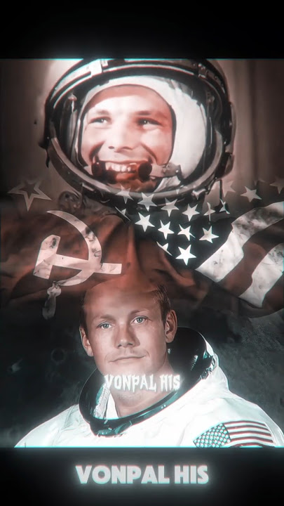 Armstrong X Gagarin at Space / #history  #soviet  #ww2  #coldwar  #usa  #edit  #space  #shorts