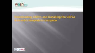 Washplus downloading CSPro