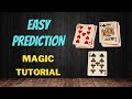 Easy Prediction - Self Working Card Magic Trick Tutorial