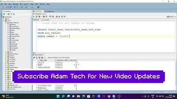 Count Number of Rows in Each Table in Oracle