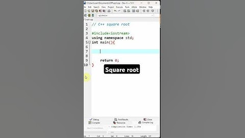 #6 C++ program exercise || Square root @Haifa.001 #coding #shorts #cppbasic