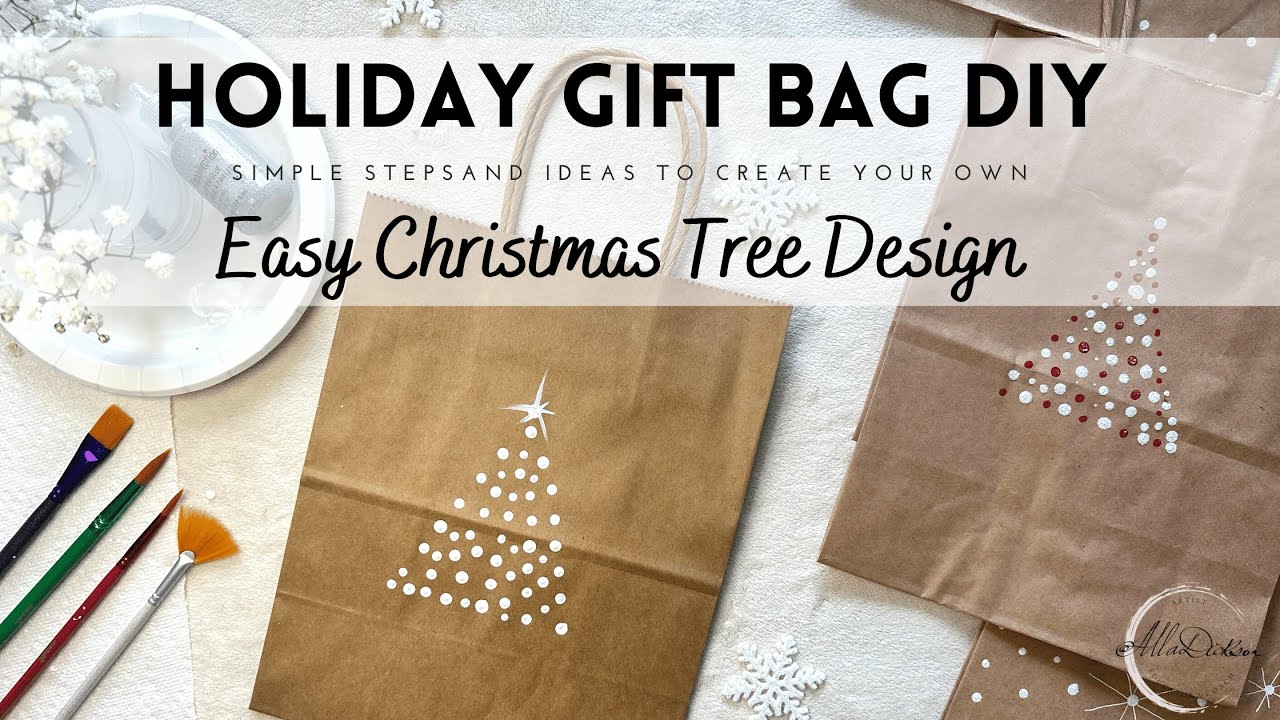 Holiday DIY How To Paint A Simple Christmas Tree On A Kraft Gift Bag holiday-diy-how-to-paint-a-simple-christmas-tree-on-a-kraft-gift-bag