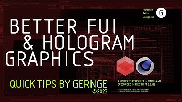 Gernge Quick Tips - Hologram & FUI Graphics | Cinema 4D Redshift