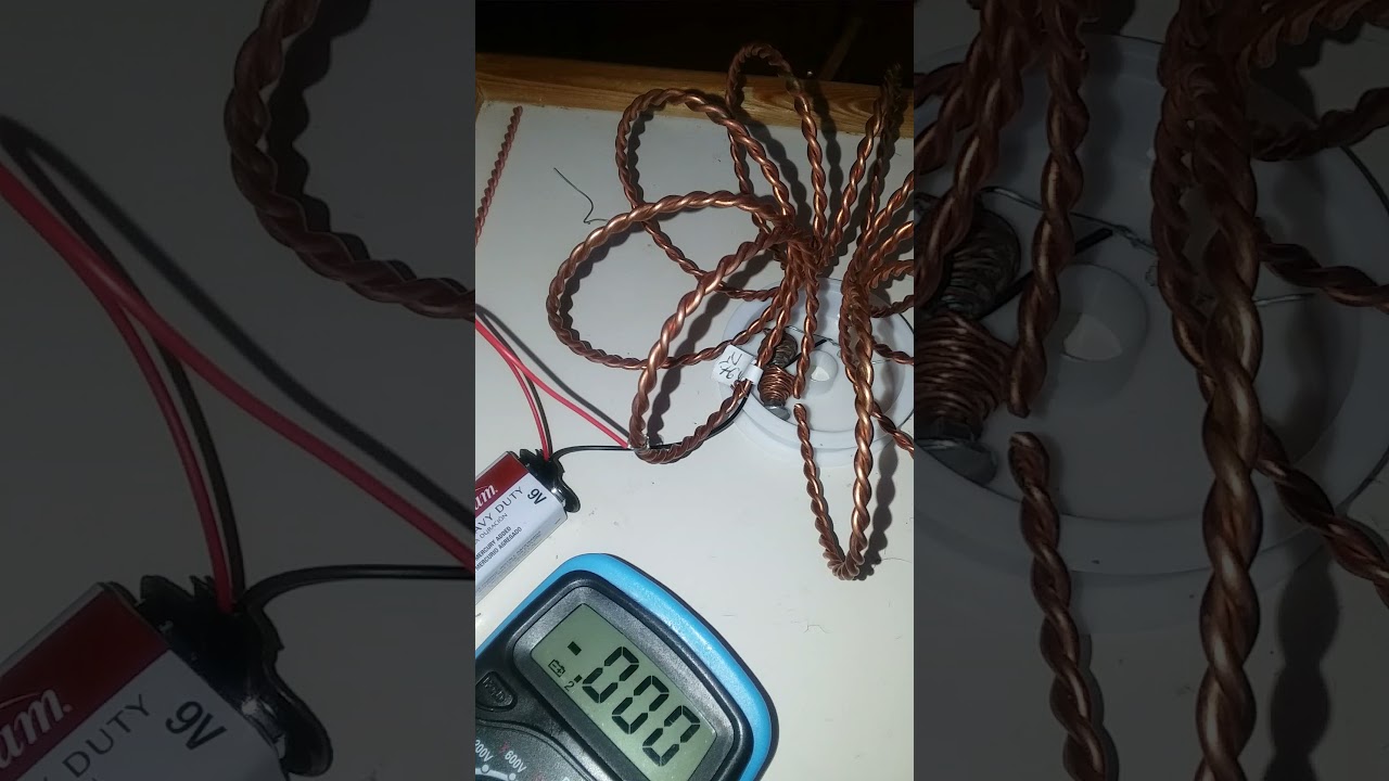 Charging 9V battery with Scalar Energy voltage by-product, Tensor Generator and makeshift p o e  - 1