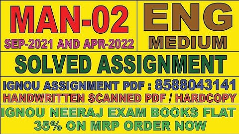 MAN -02 ENGLISH MEDIUM SOLVED ASSIGNMENT 2021-22 | FOR PDF WHATSAPP ON 8588043141