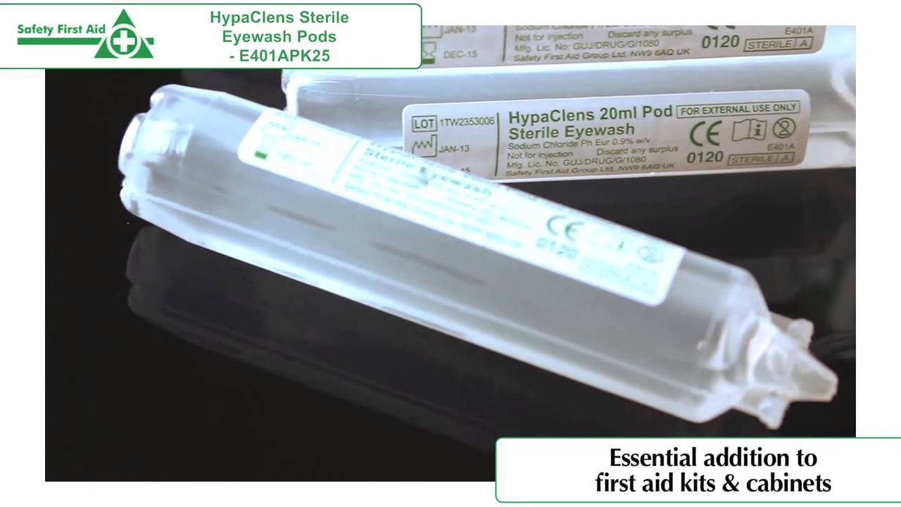 HypaClens Sterile Eyewash Pods E401APK25 YouTube