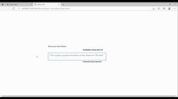 Character counter in a textbox using jQuery