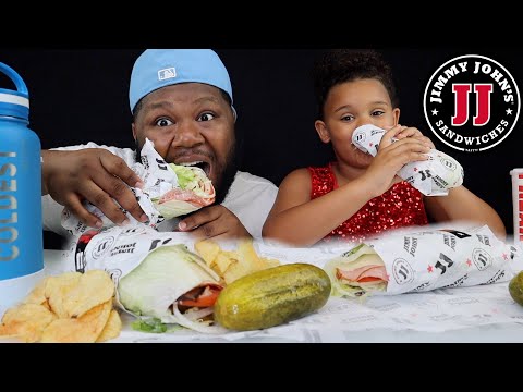 JIMMY JOHNS GIANT ITALIAN UNWICH SUB SANDWICH MUKBANG WITH ARIYA | FLAVASBYDAMEDASH