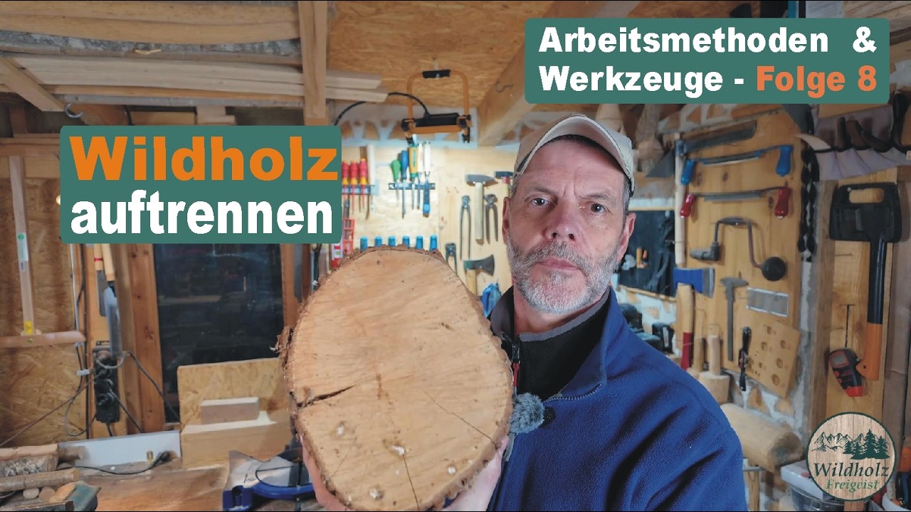 Holz auftrennen in der Wildholzwerkstatt