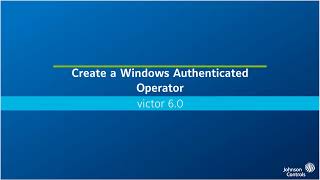 Create a Windows Authenticated Operator