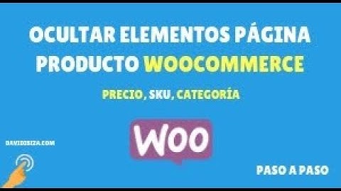 Ocultar Elementos Página de Producto WooCommerce: Precio, SKU, Categoría