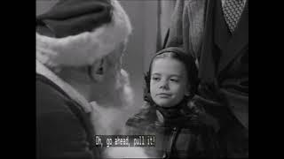 Miracle on 34th Street  film 1947  Natalie Wood   Santa Claus  Pull my beard